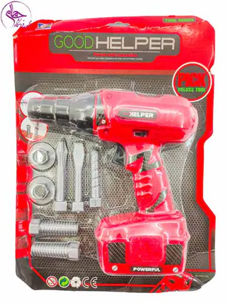 777 دریل پیچی روکارتی قرمز با پبچ و مهره HELPER