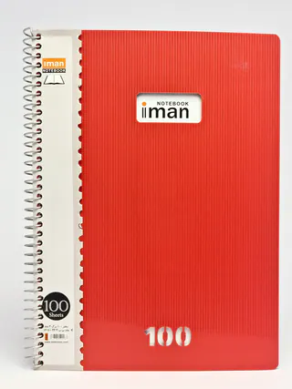 دفتر 100برگ دوخط سیمی پ پ ایمان8646