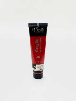 رنگ اکریلیک 37 میل وستا Cadmium Red Hue کد 5