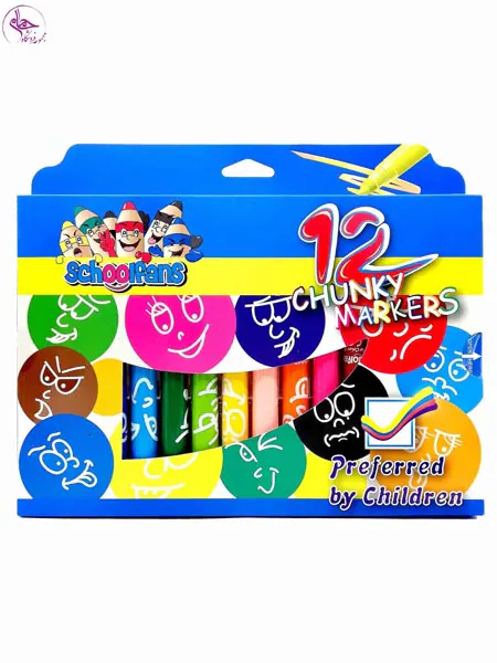ماژیک12رنگ جامبو نقاشی school fans