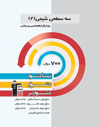 کتاب سه سطحی شیمی 2 پایه یازدهم تجربی و ریاضی نسبتا دشوار دشوار دشوارتر انتشارات کانون فرهنگی آموزش