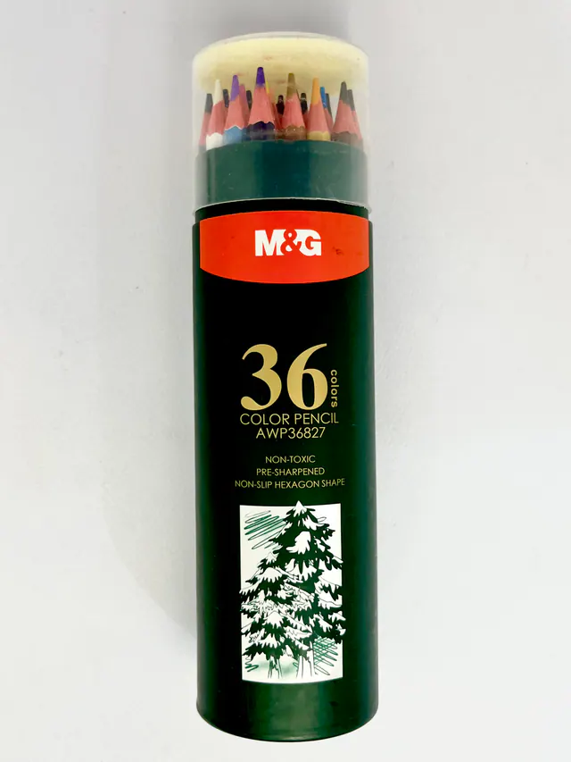 مداد رنگی 36رنگ استوانه ای M*G
