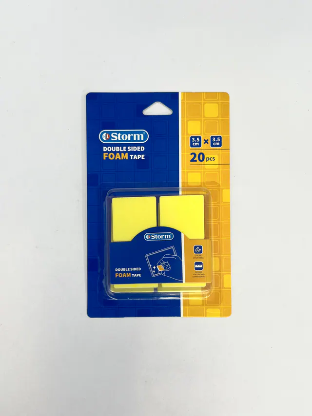 چسب دوطرفه 1میل فوم مربع  3/5*3/5سانت استورم HL-102235