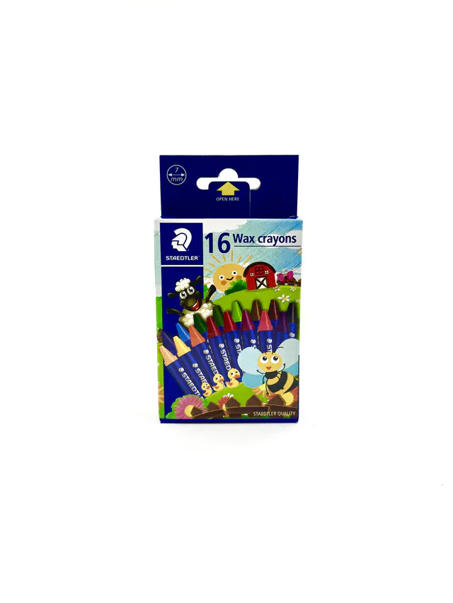 مداد شمعی16رنگ جعبه مقوایی استدلر کد 2200-16
