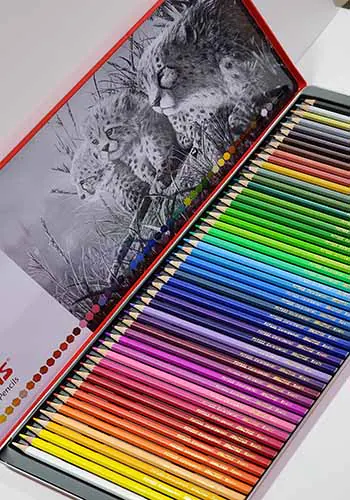 مداد رنگی50 رنگ جعبه فلزی فکتیس
